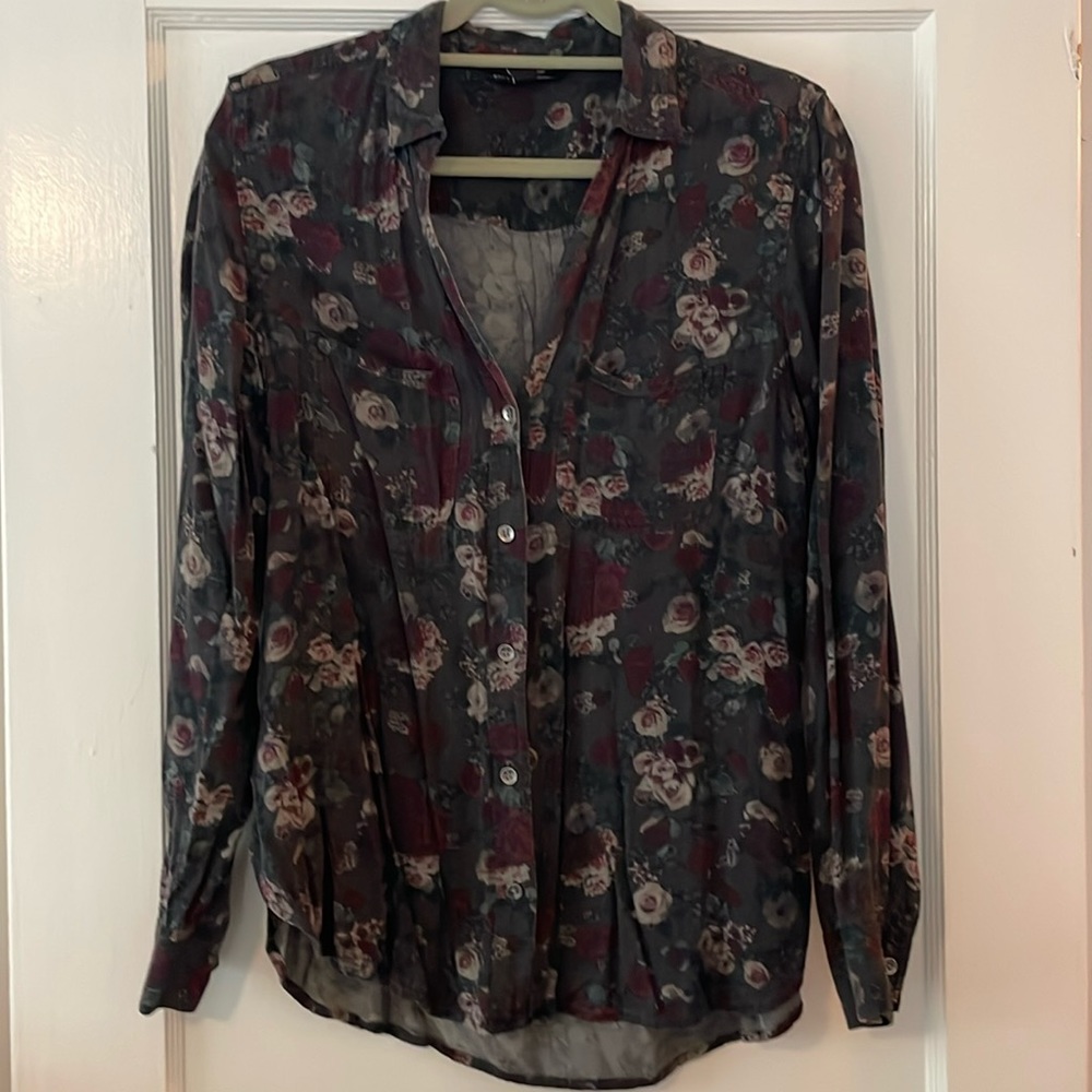 Rock & republic button up floral shirt